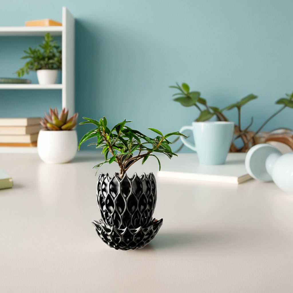 モダンミニマリスト3Dプリント植木鉢（インベーダー） 