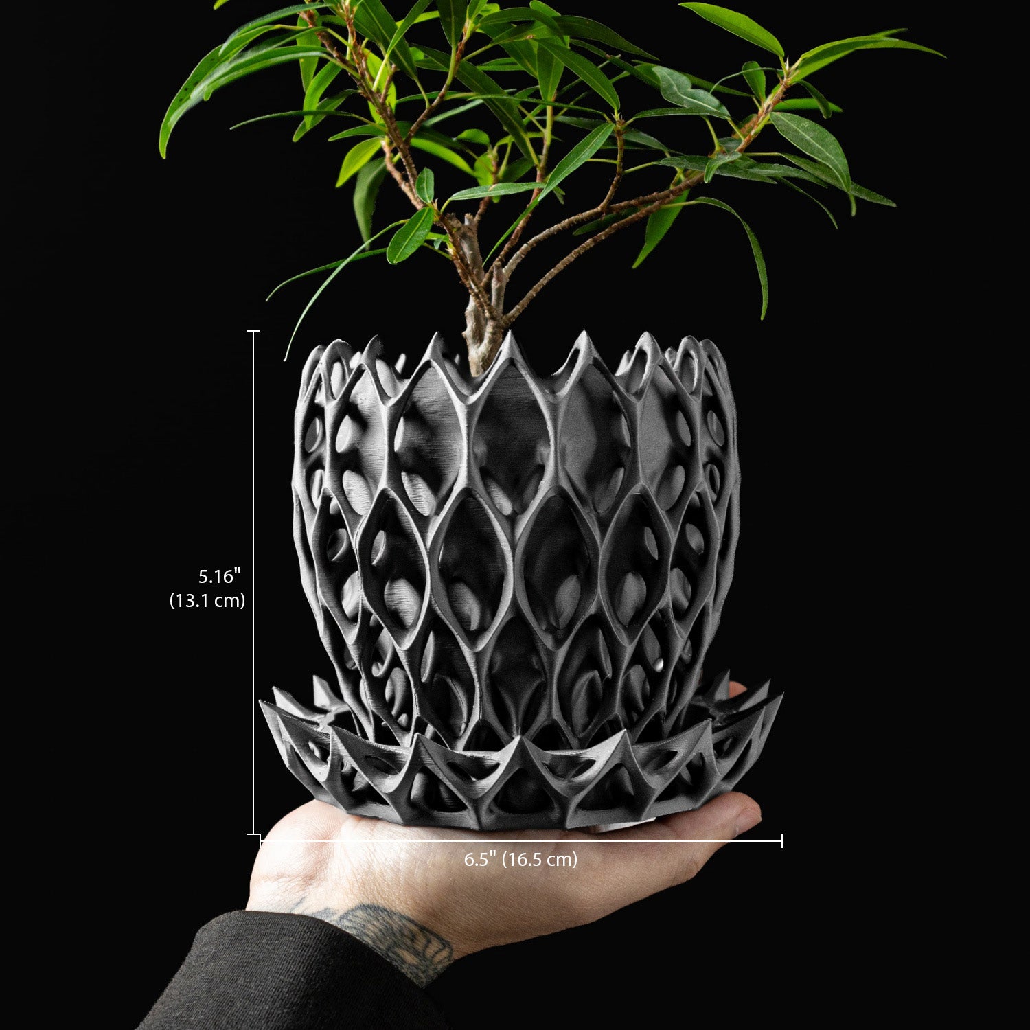 モダンミニマリスト3Dプリント植木鉢（インベーダー） 