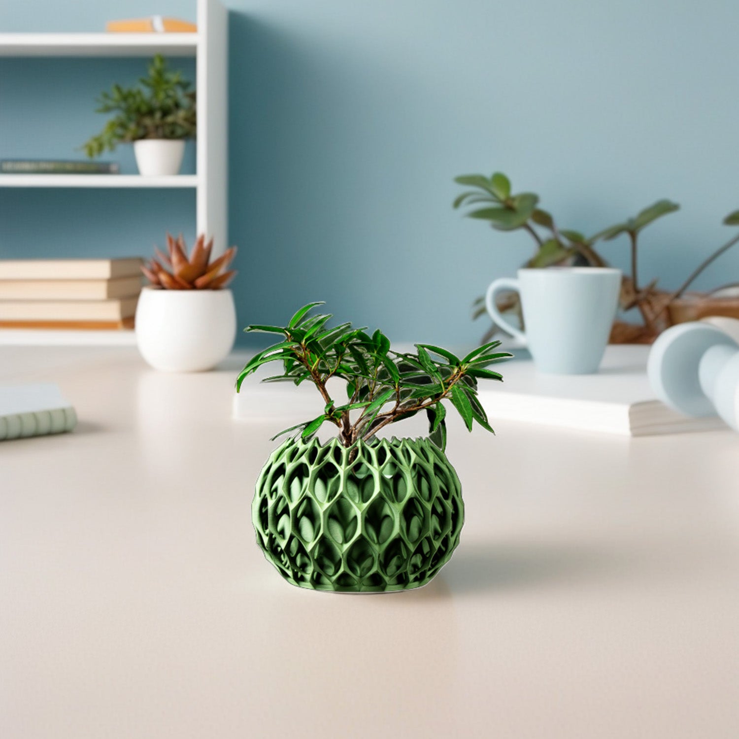 モダンミニマリスト3Dプリント植木鉢（インベーダー） 