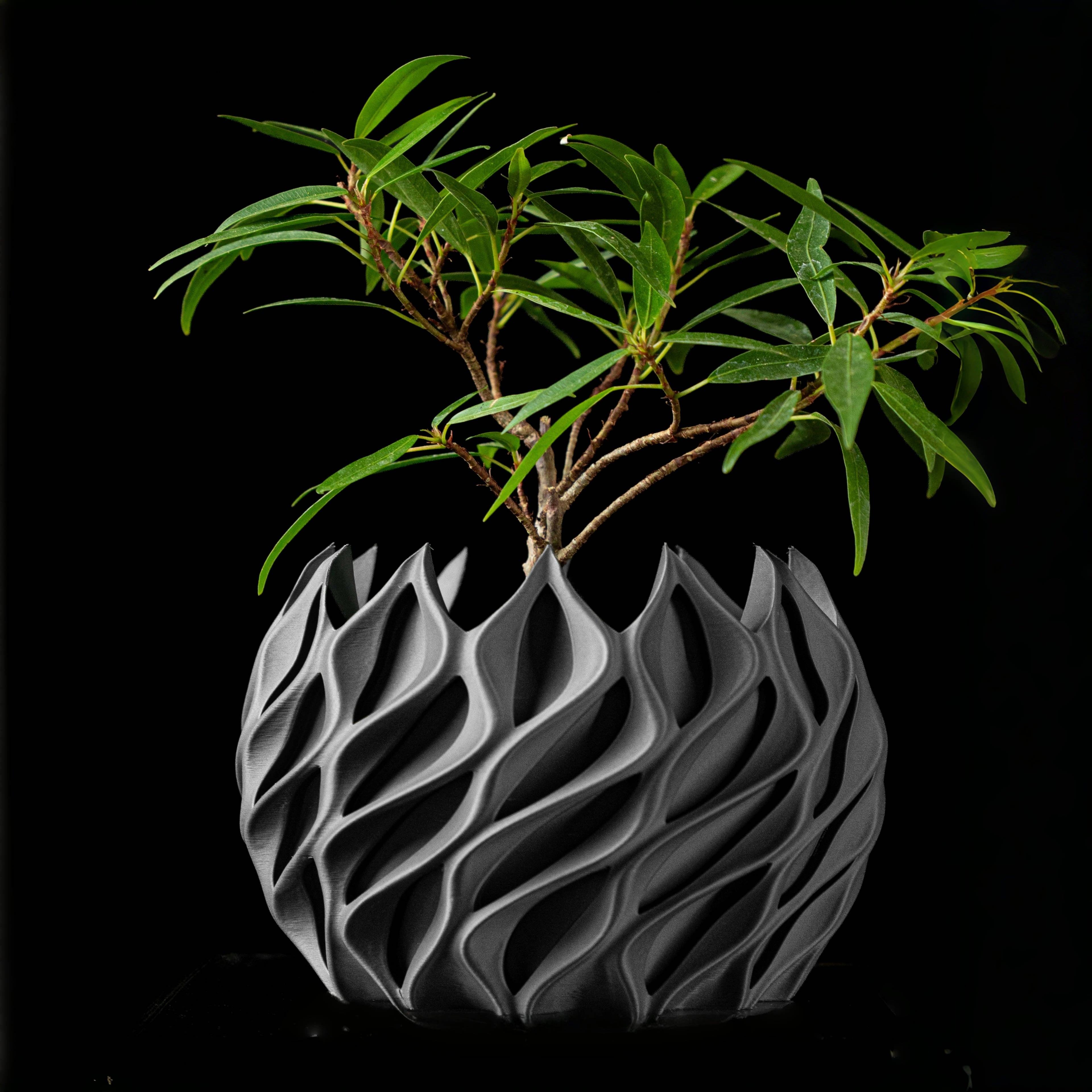 モダンミニマリスト 3D プリント植木鉢（ツイスト） 