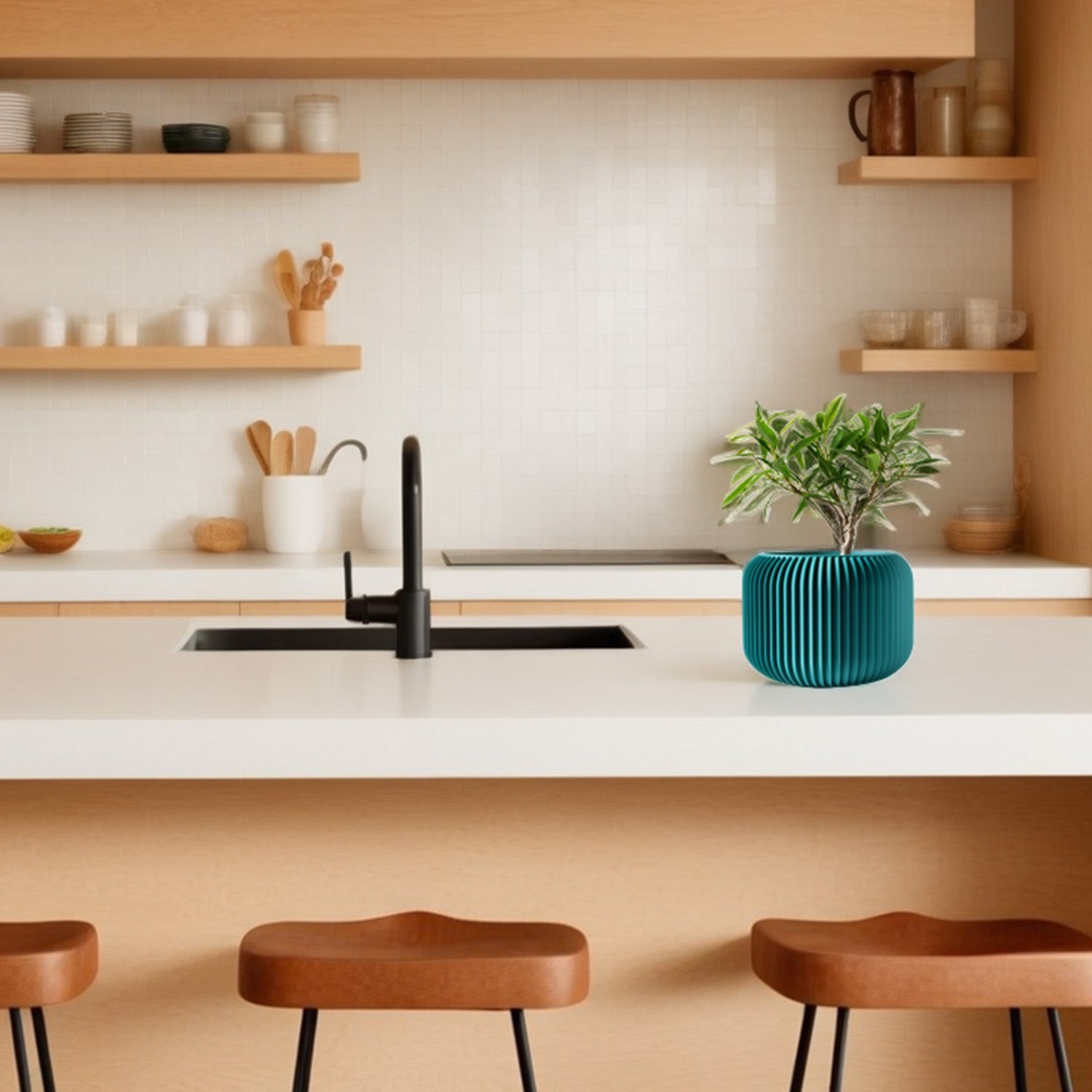 モダンなミニマリスト 3D プリント植木鉢 (Narvo) 