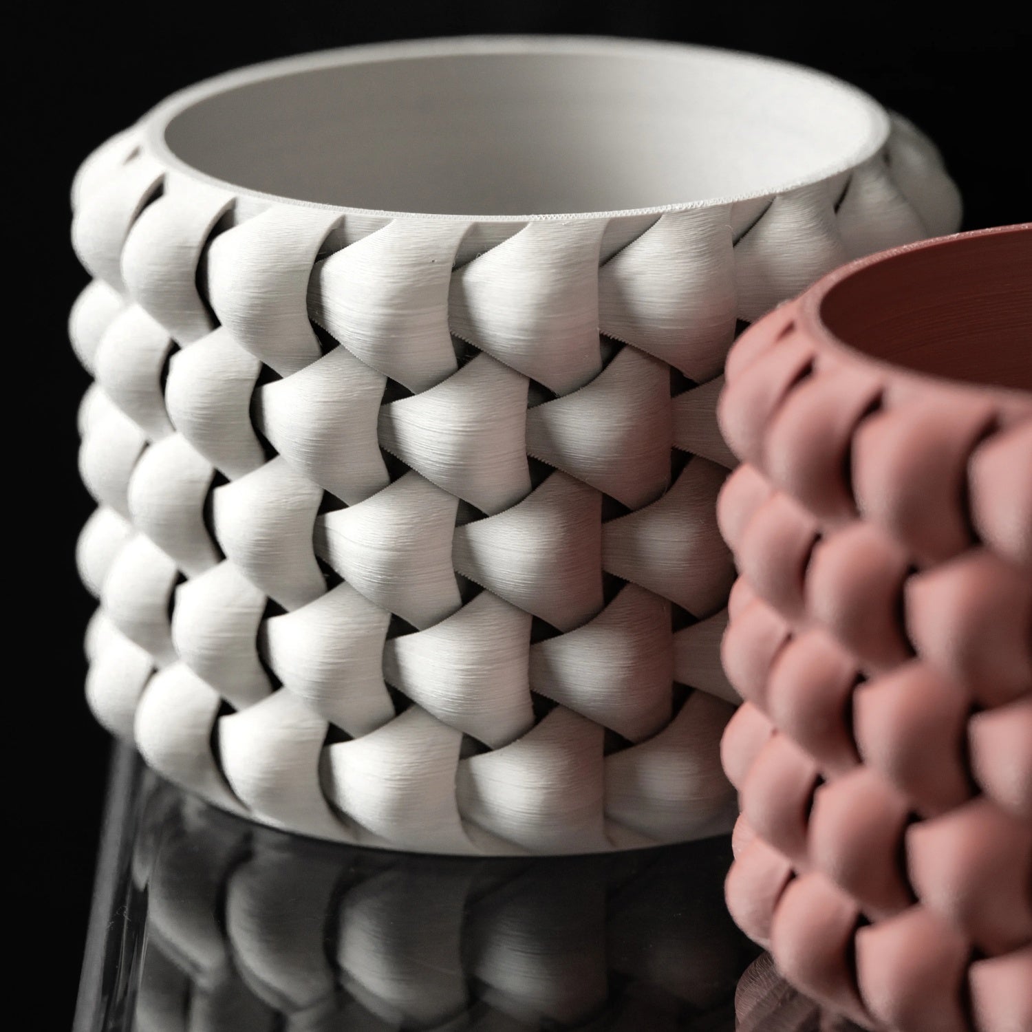 モダンミニマリスト3Dプリント植木鉢（トライウィーブ）