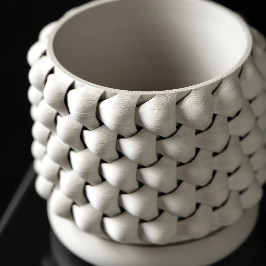 モダンミニマリスト3Dプリント植木鉢（トライウィーブ）