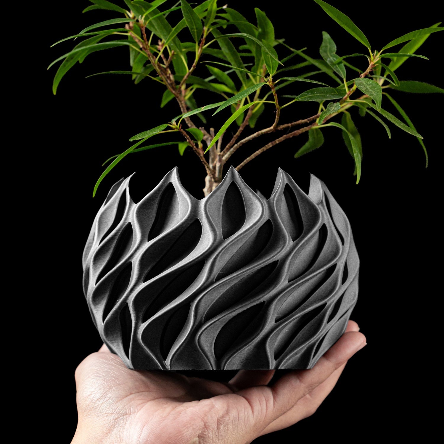 モダンミニマリスト 3D プリント植木鉢（ツイスト） 